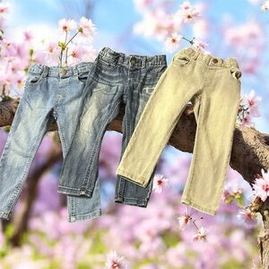Stylish Kids Jeans - Blue, Gray, Tan